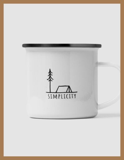 Simplicity - Emaille Tasse